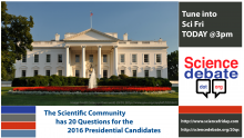 Picture of the White House, announcing ScienceDebate on the Science Friday Radio Show