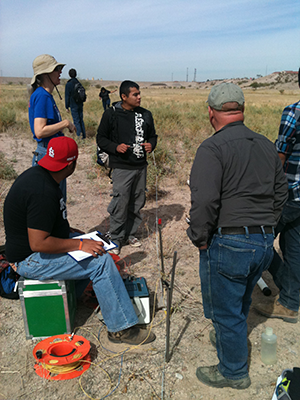 students resting in the field