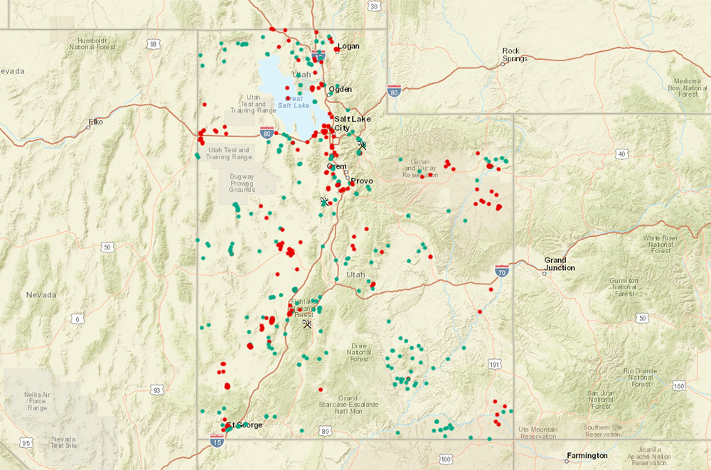 Interactive Map Of Geothermal Wells And Springs In Utah American