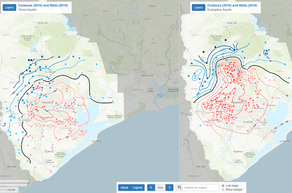 Interactive Map Of Groundwater Levels And Subsidence In The
