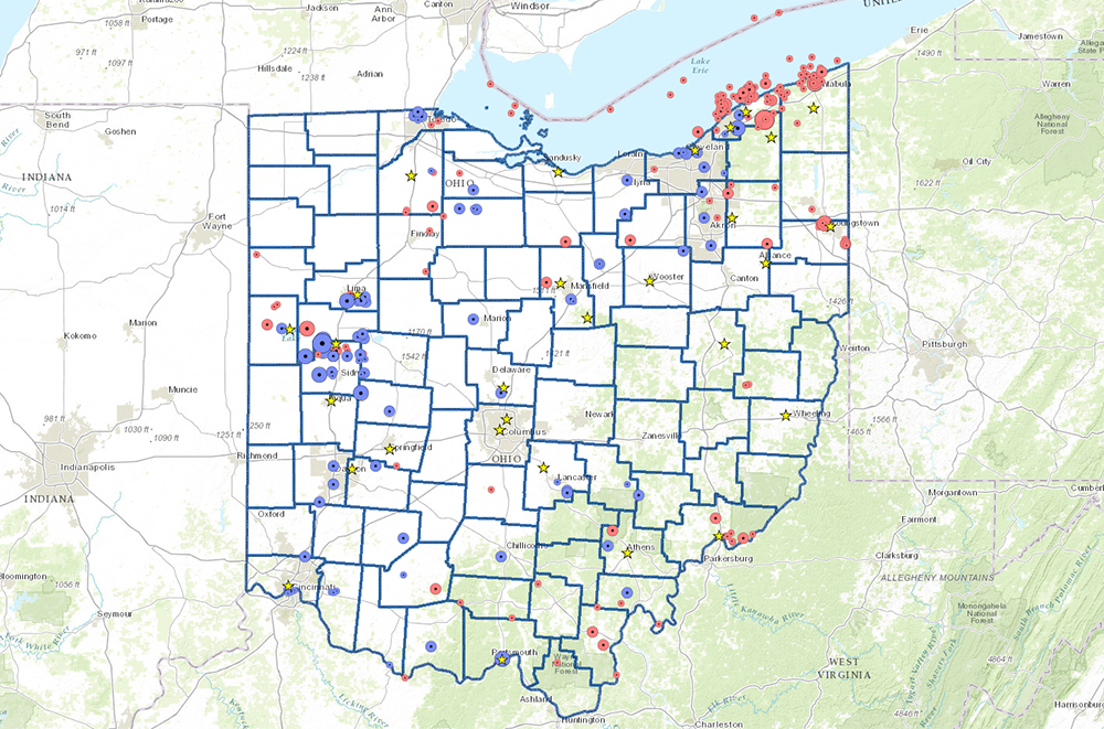 Interactive map of earthquakes in Ohio American Geosciences Institute