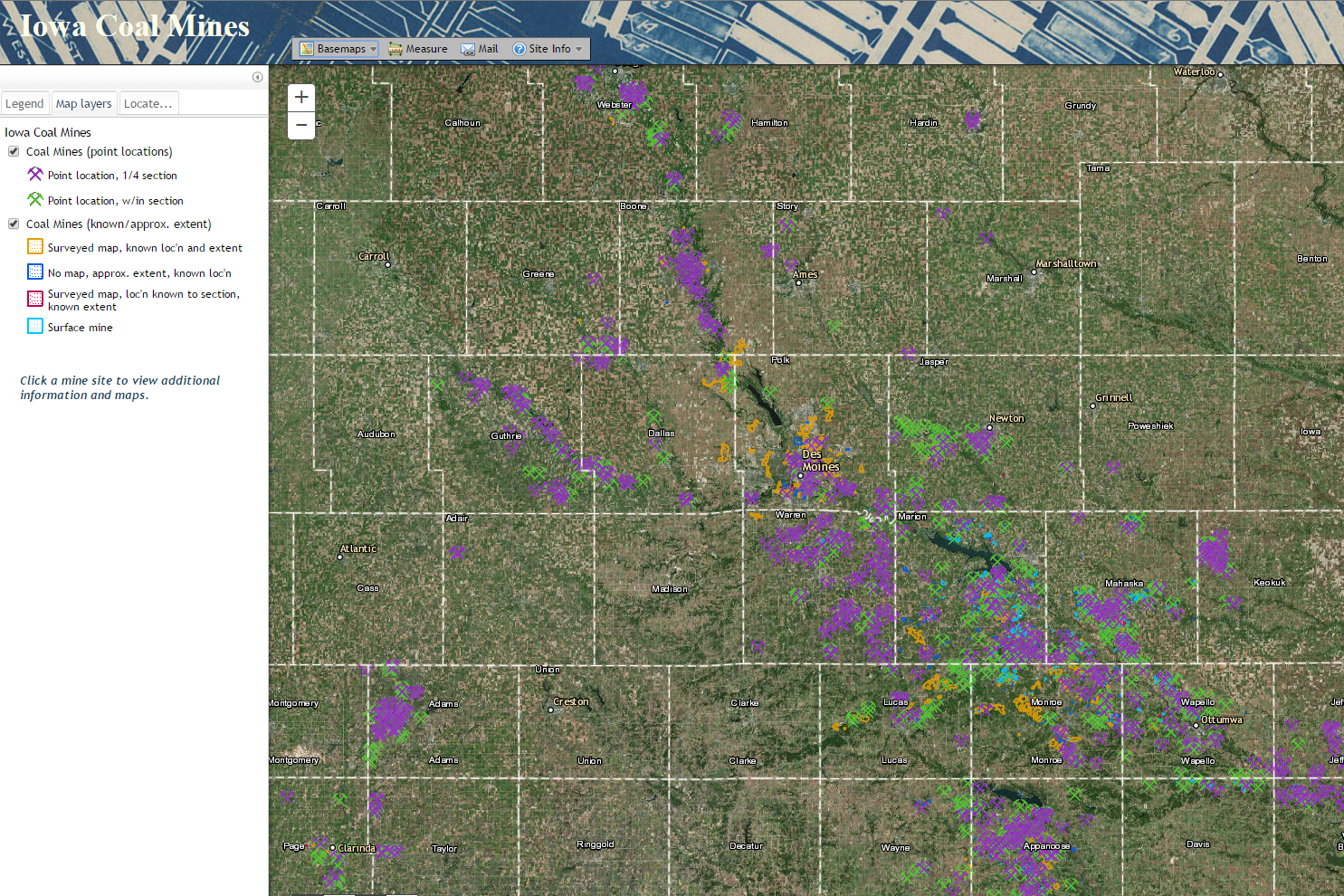 Interactive Map Of Coal Mines In Iowa American Geosciences Institute