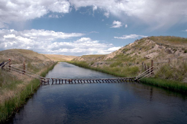 An irrigation canal in Montana. Image Copyright © Marli Miller, University of Oregon. http://www.earthscienceworld.org/images