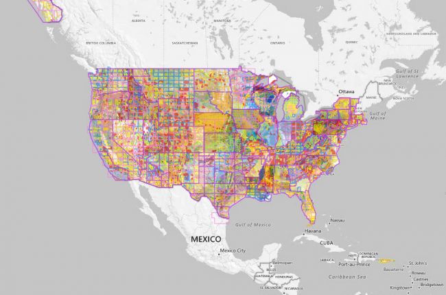 Screenshot of the interactive USGS geologic map database. 