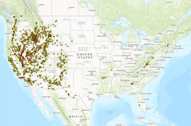 Interactive Map Of Thermal Springs In The United States American
