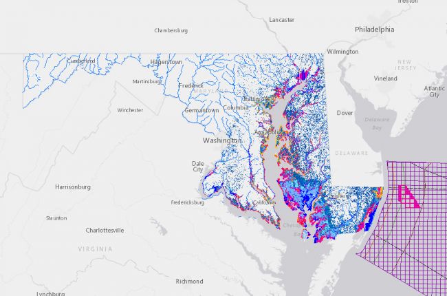 Screenshot of the Maryland Coastal Atlas. Image Credit: Maryland Department of Natural Resources