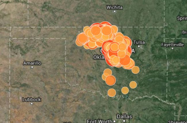 Interactive Map Of Earthquakes In Oklahoma American Geosciences