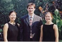 From left to right: Evelyn Kim, David Viator, and Sarah Riggen.