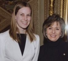 Jenny (left) with California Senator Barbara Boxer.