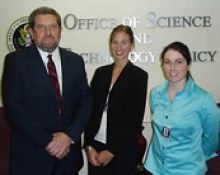 From left to right: OSTP Science Policy Analyst Gene Whitney, and interns Jessica Rowland, and Carrie Donnelly.