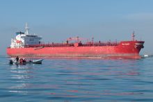 Most U.S. oil imports and exports (except for those with Canada and Mexico) travel by ship, such as this oil tanker on Lake Maracaibo, Venezuela