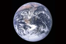 A satellite image of the Earth. Image Credit: NASA