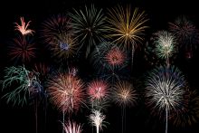 Fireworks get their different colors from different chemical compounds, each of which comes from certain mineral resources. Image Credit: Ronald Carlson. http://www.publicdomainpictures.net/view-image.php?image=90675&picture=fireworks