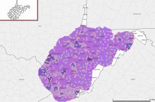 Screenshot of the WVGES interactive map of geothermal resources in West Virginia