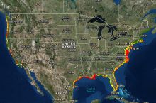 Screenshot of the USGS Coastal Change Hazards Portal map