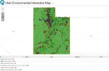 Screenshot of the Utah Environmental Interactive Map