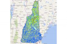 Screenshot of New Hampshire interactive map