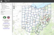 Screenshot of Mines of Ohio interactive map