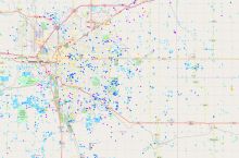 Screenshot of Nebraska water wells map
