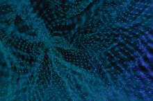 A blue network of data