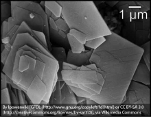 Scanning Electron Microscope Image of Hydromagnesite.