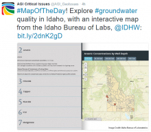 Interactive map of groundwater quality in Idaho. Image Credit: Idaho Bureau of Laboratories, Idaho Department of Health and Welfare