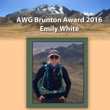 AWG's 2016 Brunton Award WInner Emily White