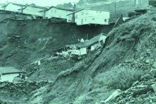 Fig.1. Home in Oakland, CA, destroyed by landslides in 1958. Source: J. Coe, USGS