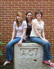 From left to right: Corina Cerovski-Darriau, Jillian Luchner, and Laura Bochner.