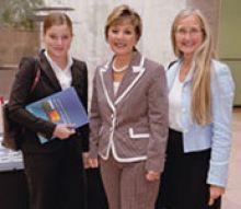 Kathryn Kynett with Senator Barbara Boxer (center) and UC Davis Professor of Geology Sandra Carlson (right).