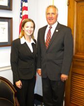 Krista Rybacki with 19th district Representative John Shimkus.
