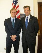 Matt Ampleman(left) with Representative Russ Carnahan from Missouri.
