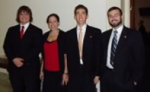 From left to right: David McCormick, Fall 2006 Intern Rachel Bleshman, Sargon de Jesus, and Paul Schramm.