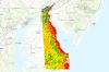 Screenshot of interactive map of groundwater in Delaware