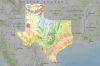 Screenshot of the interactive map of Texas' surface geology