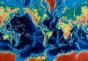 Mercator relief world map