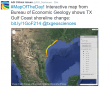 Interactive map of Texas Gulf shoreline change rates. Image Credit: Bureau of Economic Geology, University of Texas