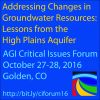 AGI Forum 2016 Groundwater Issues