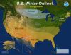 NOAA U.S. Winter Outlook Temperature Map