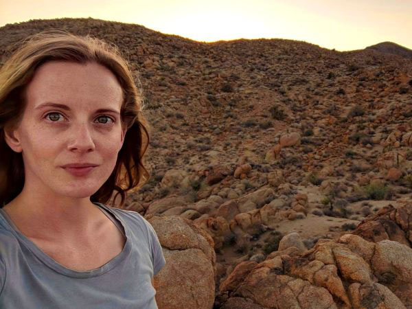 A women in a desert landscape