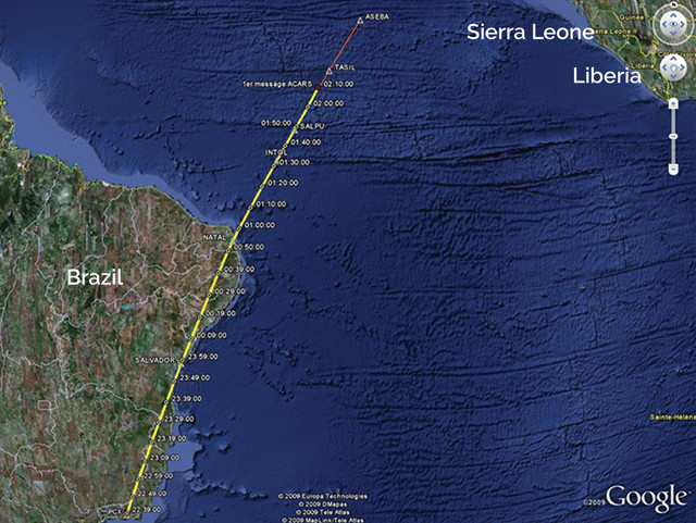Benchmarks: April 4, 2011: Air France Flight 447 wreckage found using  modern oceanography tools