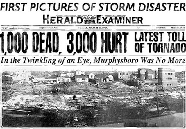 Benchmarks: March 18, 1925: Tri-state twister kills 695 people