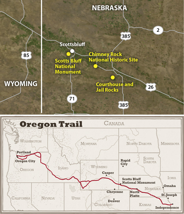 Chimney Rock Nebraska Map Travels In Geology: Western Nebraska's Geoheritage Gems