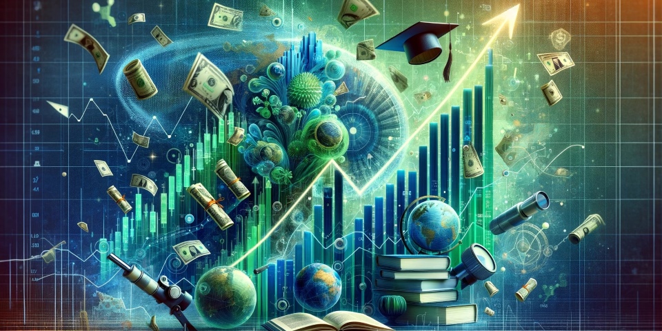 AI concept of investing in the future of geoscienc education. Generated by DALL-E