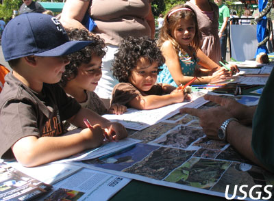 Children Learning from USGS