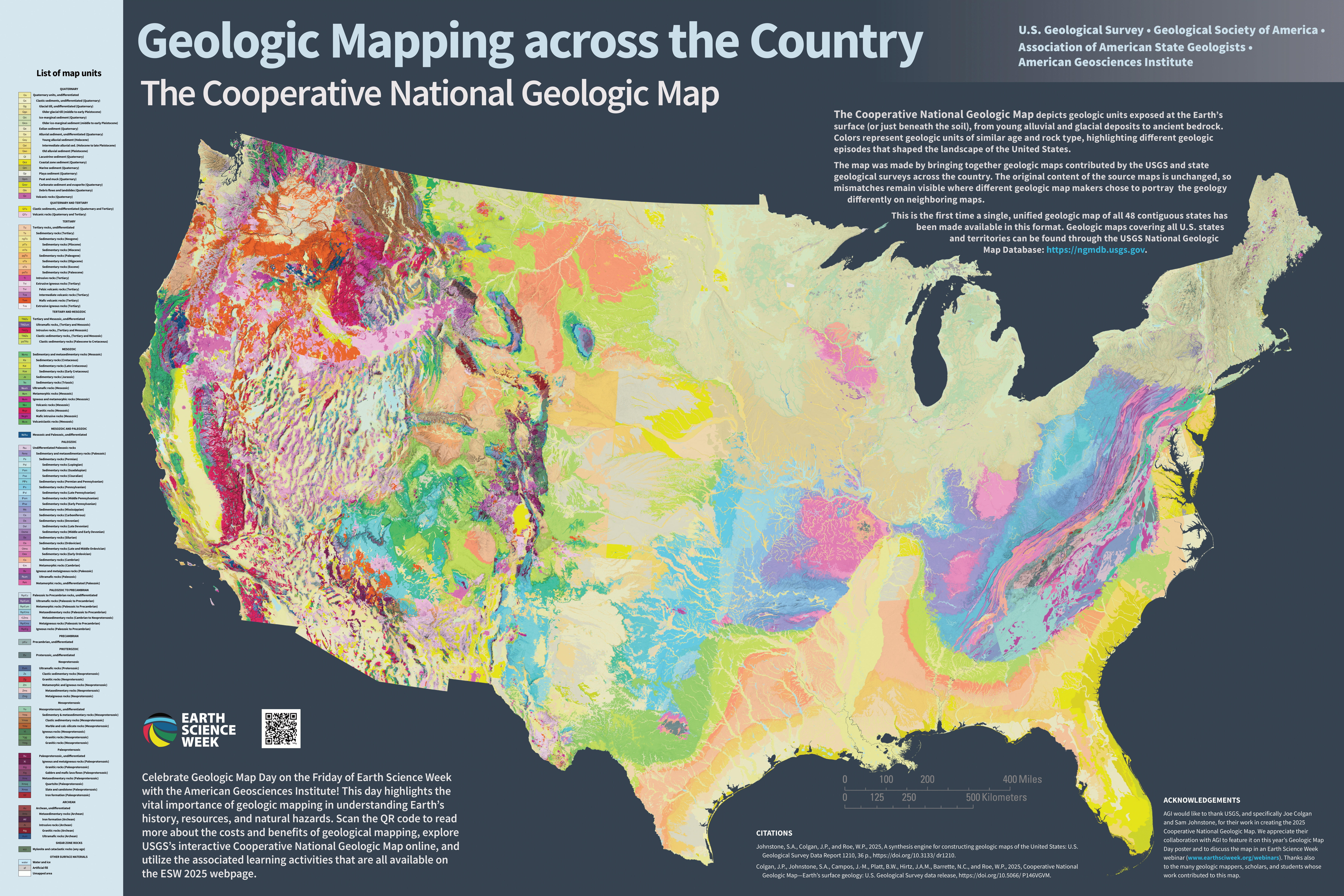 Geologic Map Day poster front from ESW 2025