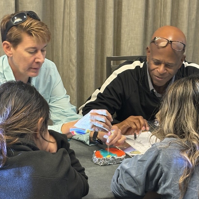 Teachers completing a geologic mapping activity.