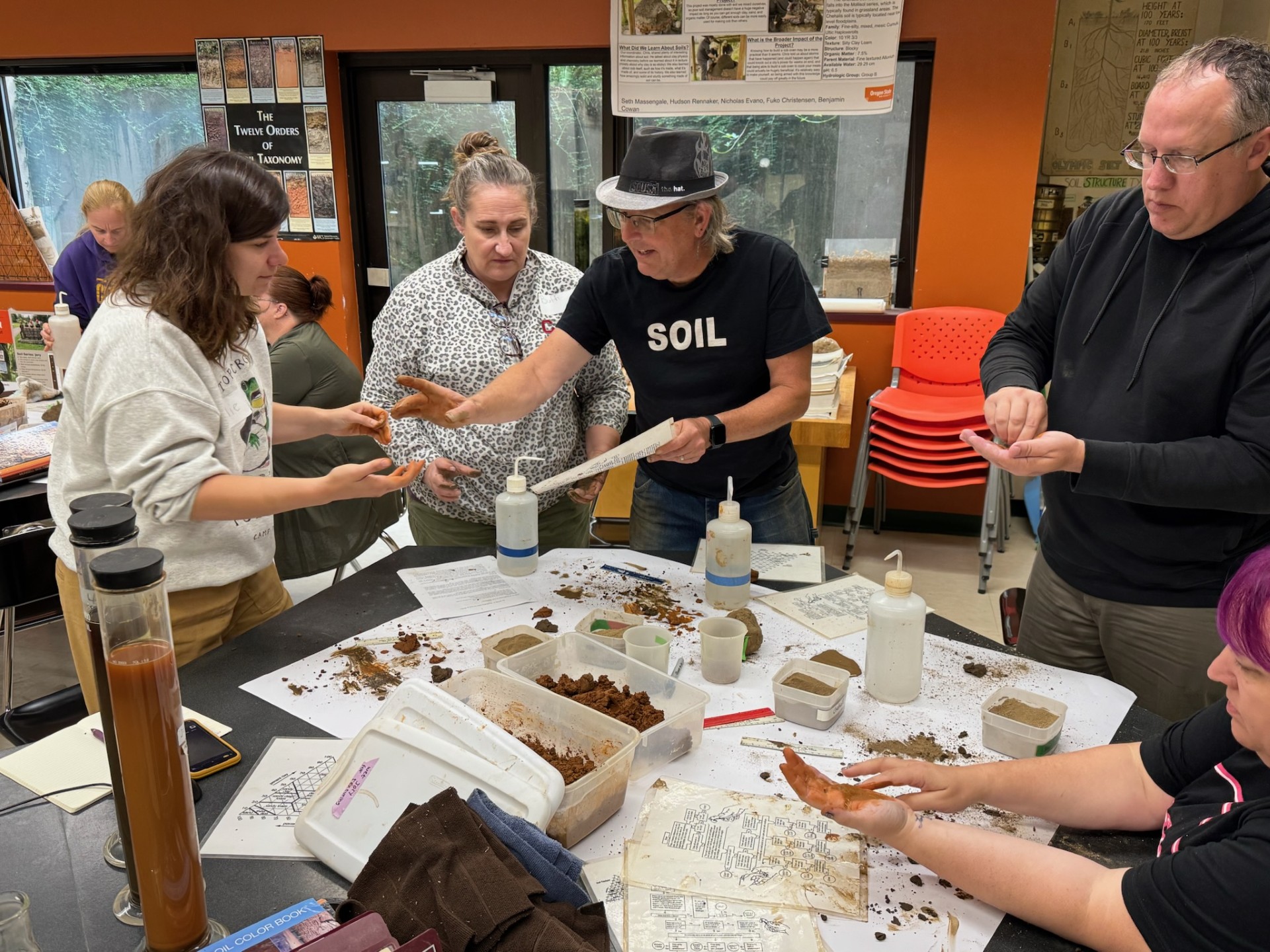 SSW picture 3 SSW participants texturing soil