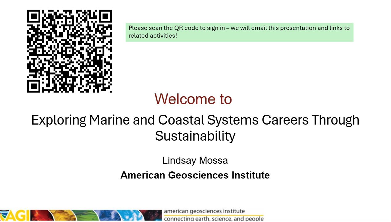 Opening slide of a presentation at NMEA
