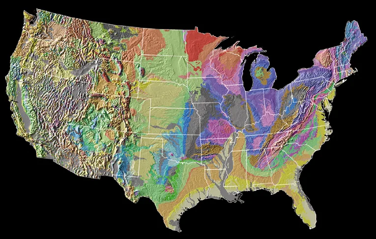 Geologic map of the USA